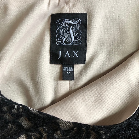 Jax Black Lace and Spandex Cocktail Party Dress - Picture 3 of 4